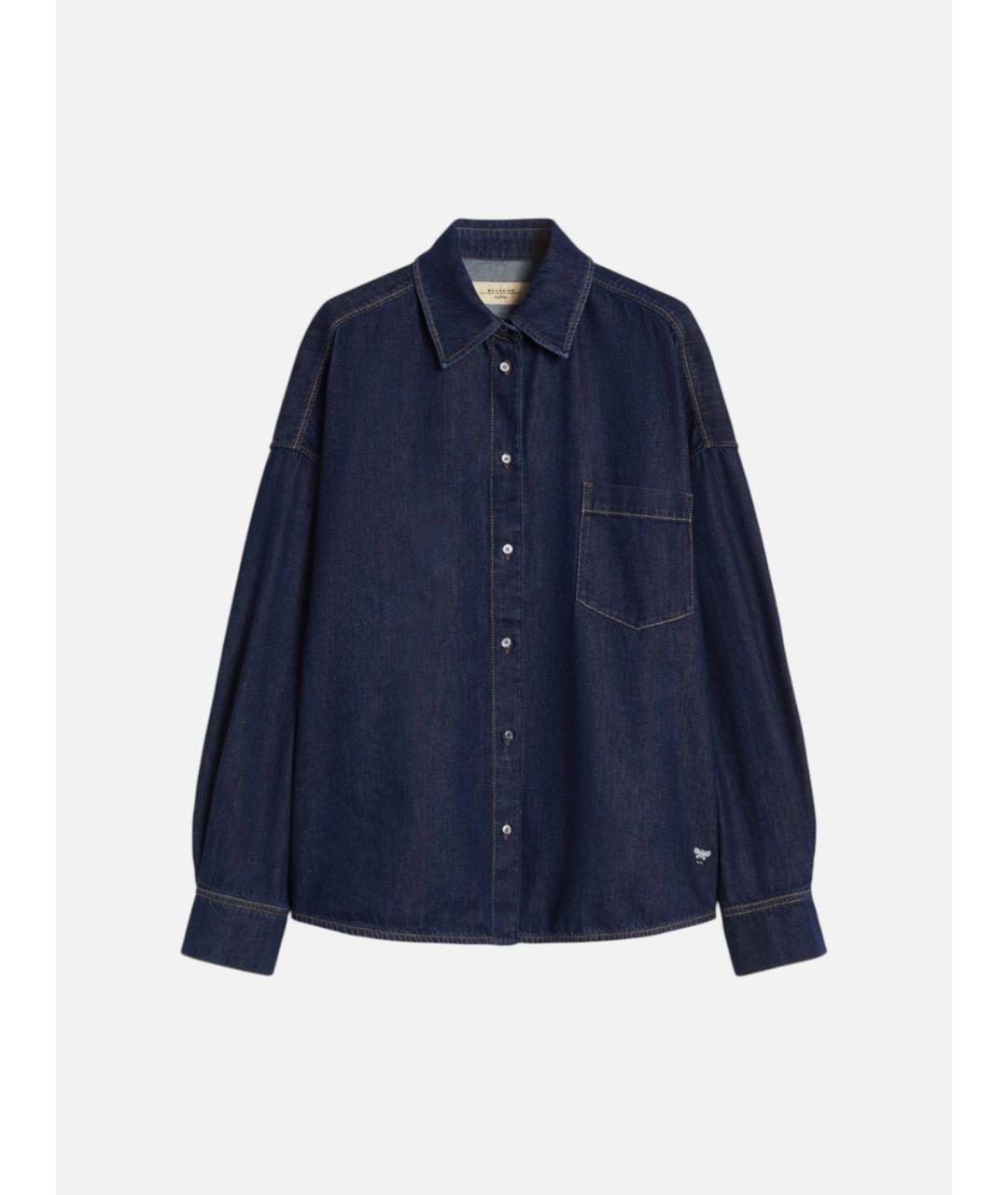 WEEKEND MAX MARA Черная хлопковая рубашка, фото 5