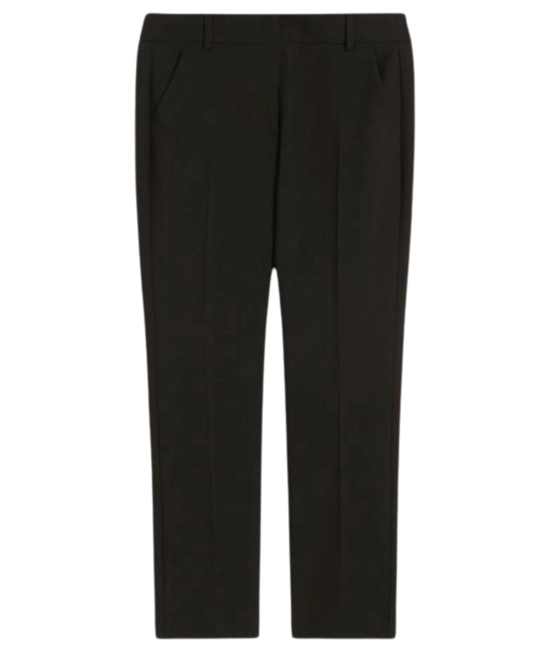 WEEKEND MAX MARA Черные вискозные прямые брюки, фото 1