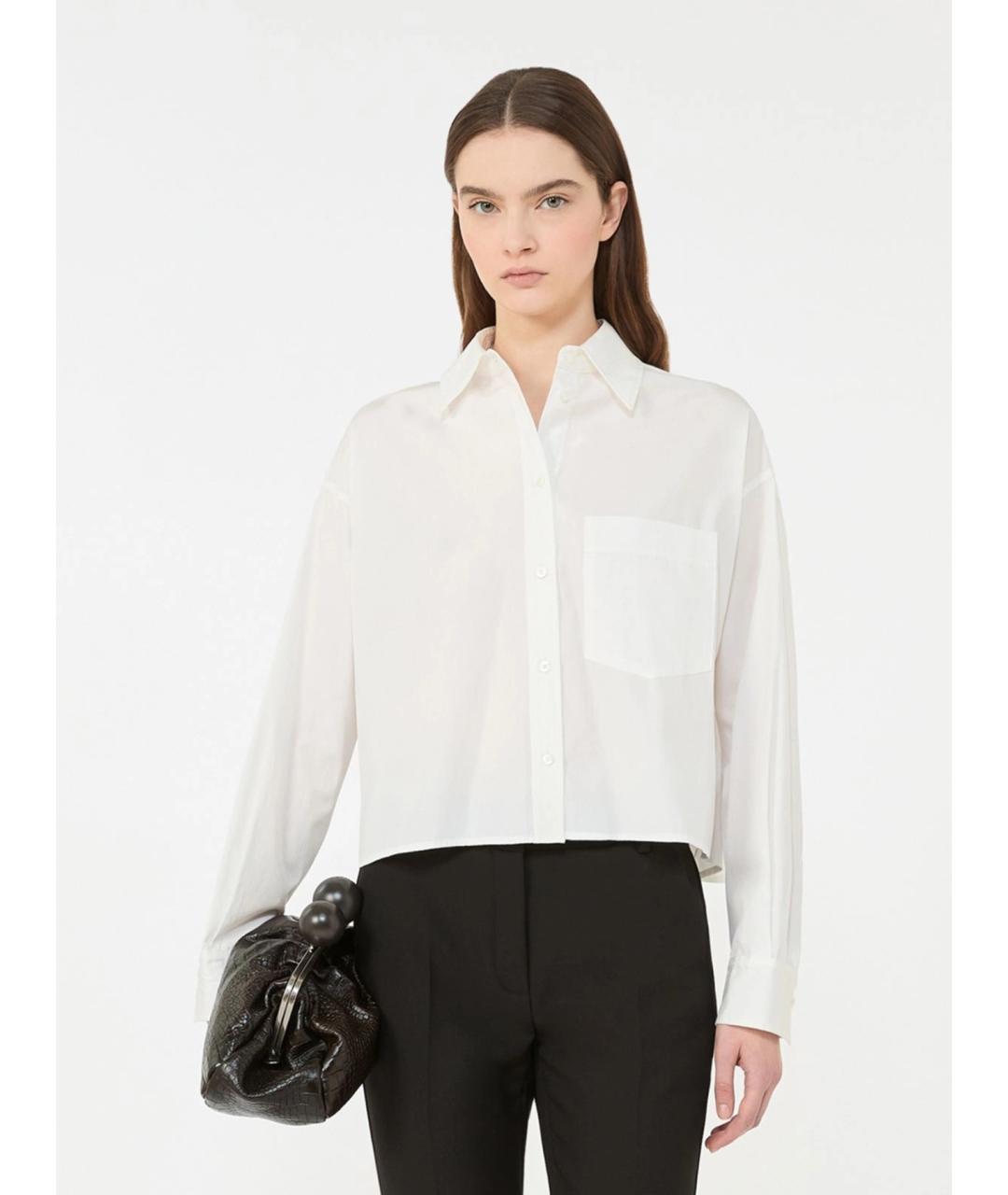 WEEKEND MAX MARA Черная хлопковая рубашка, фото 5