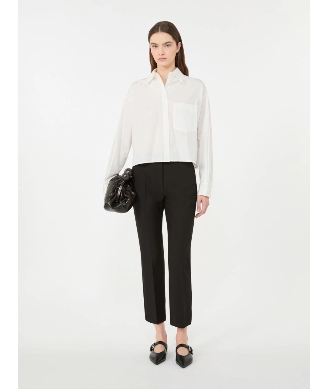 WEEKEND MAX MARA Черная хлопковая рубашка, фото 2