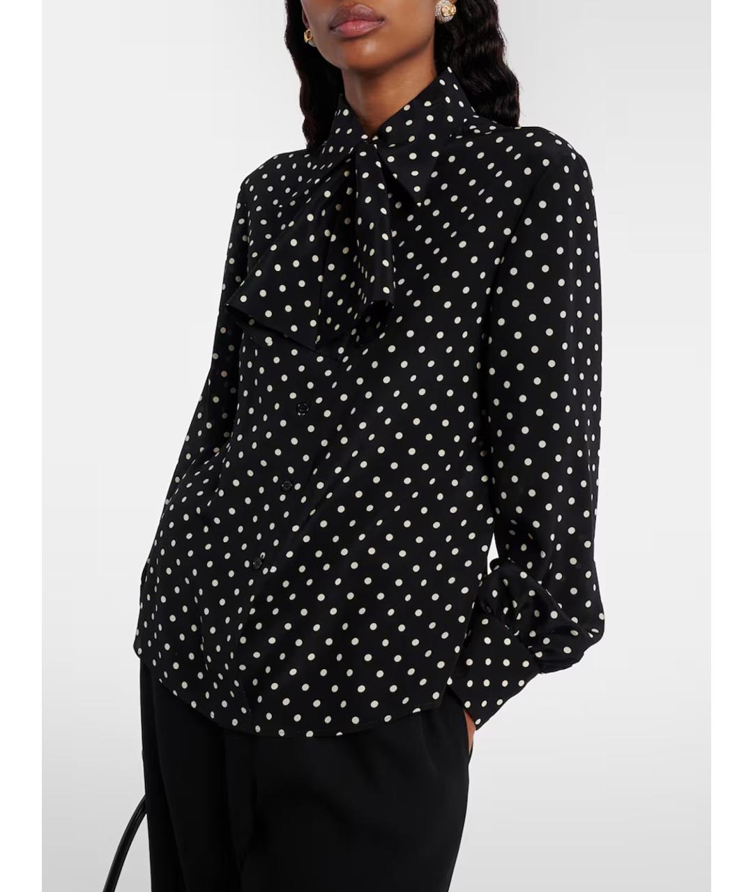 VALENTINO Черная шелковая блузы, фото 3