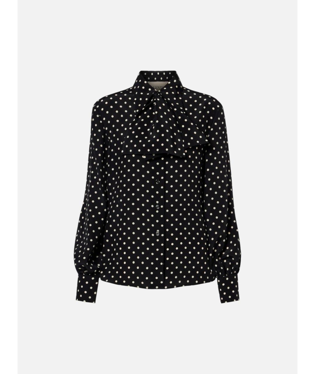 VALENTINO Черная шелковая блузы, фото 5