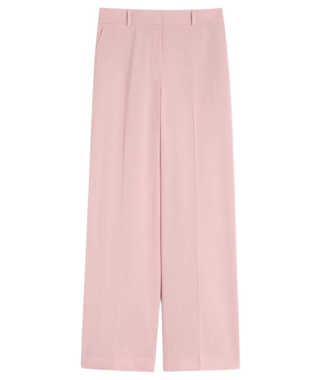 WEEKEND MAX MARA Розовые шерстяные брюки широкие, фото 1
