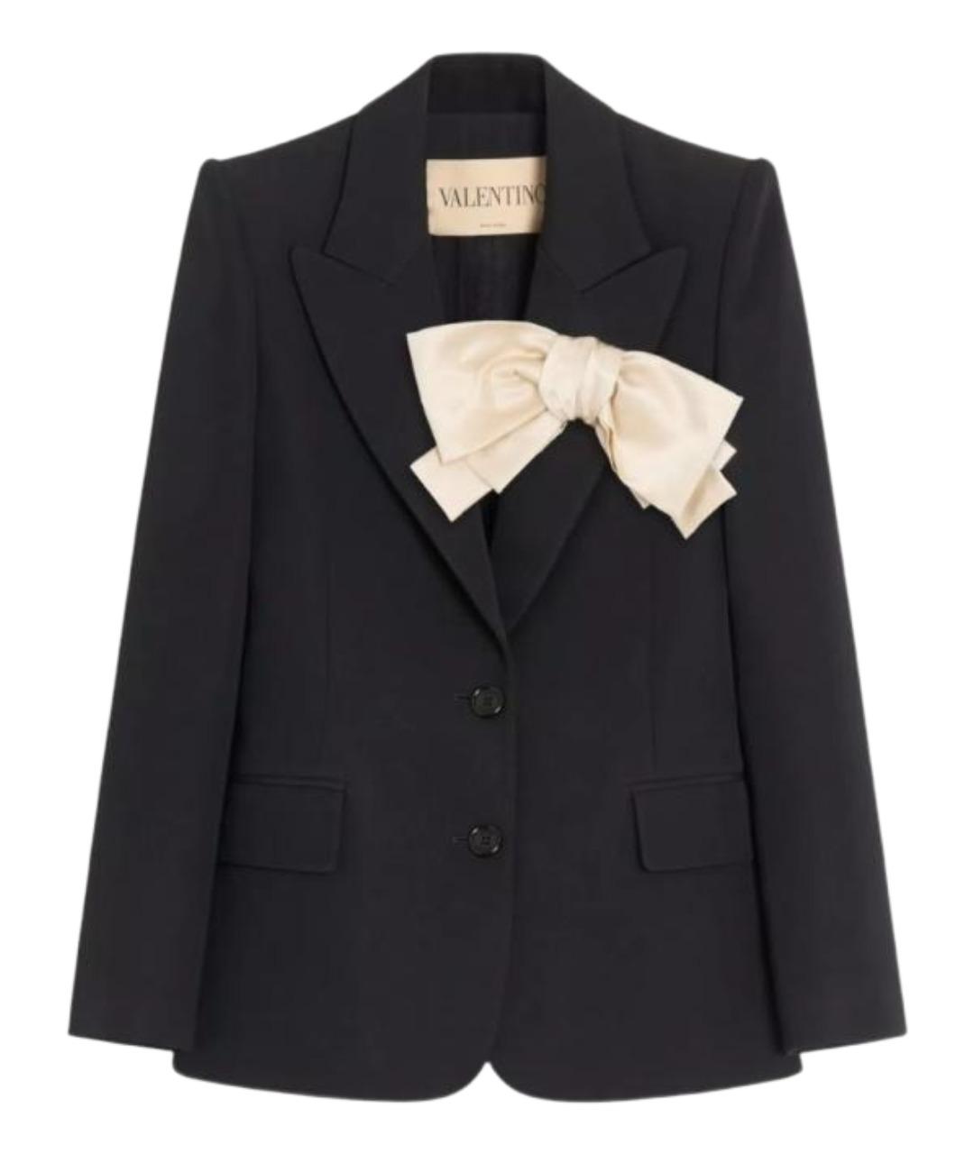 VALENTINO Черный шерстяной жакет/пиджак, фото 1