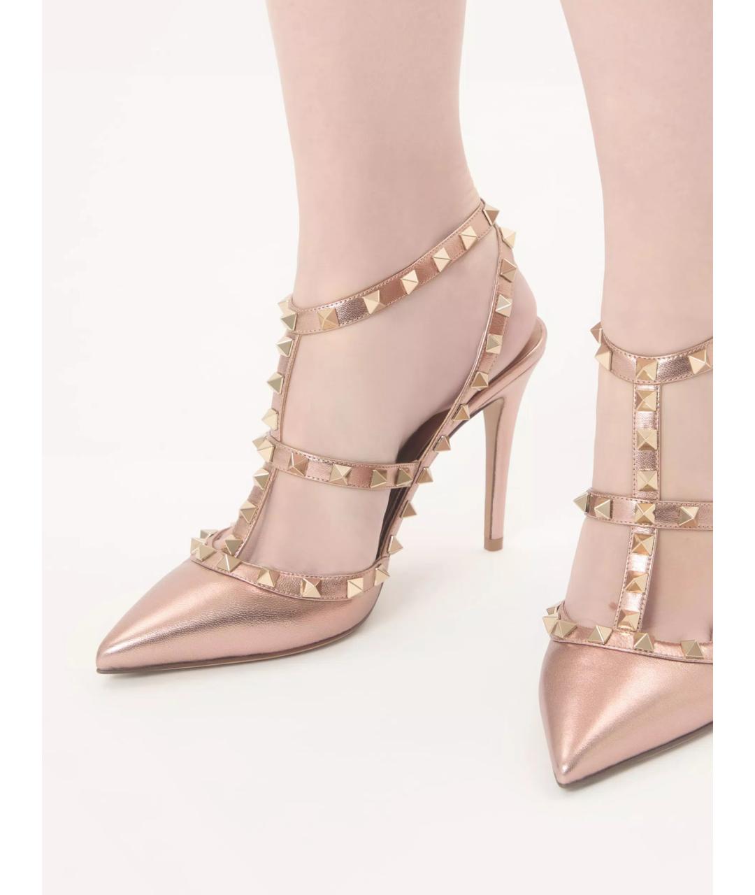 VALENTINO Розовые кожаные туфли, фото 3