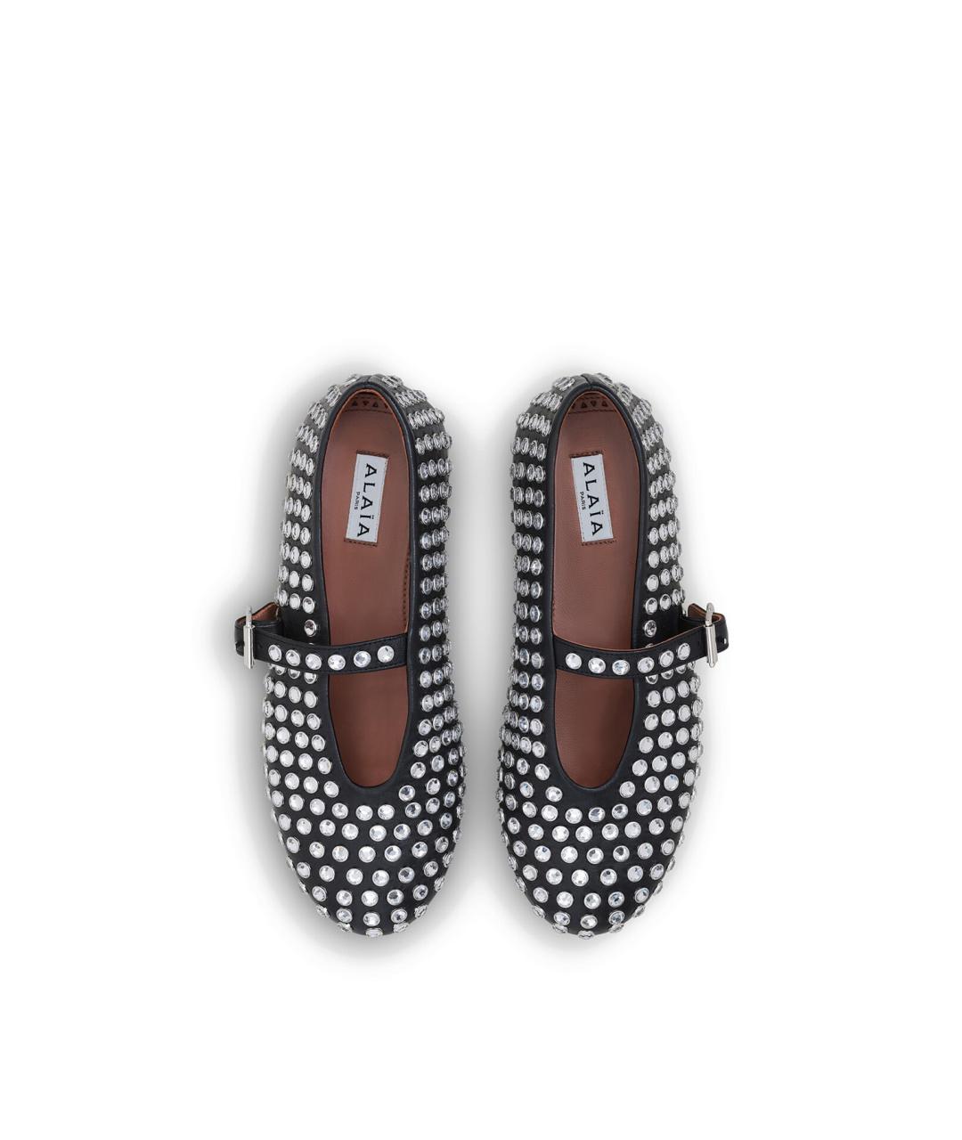 ALAIA Черные кожаные балетки, фото 3