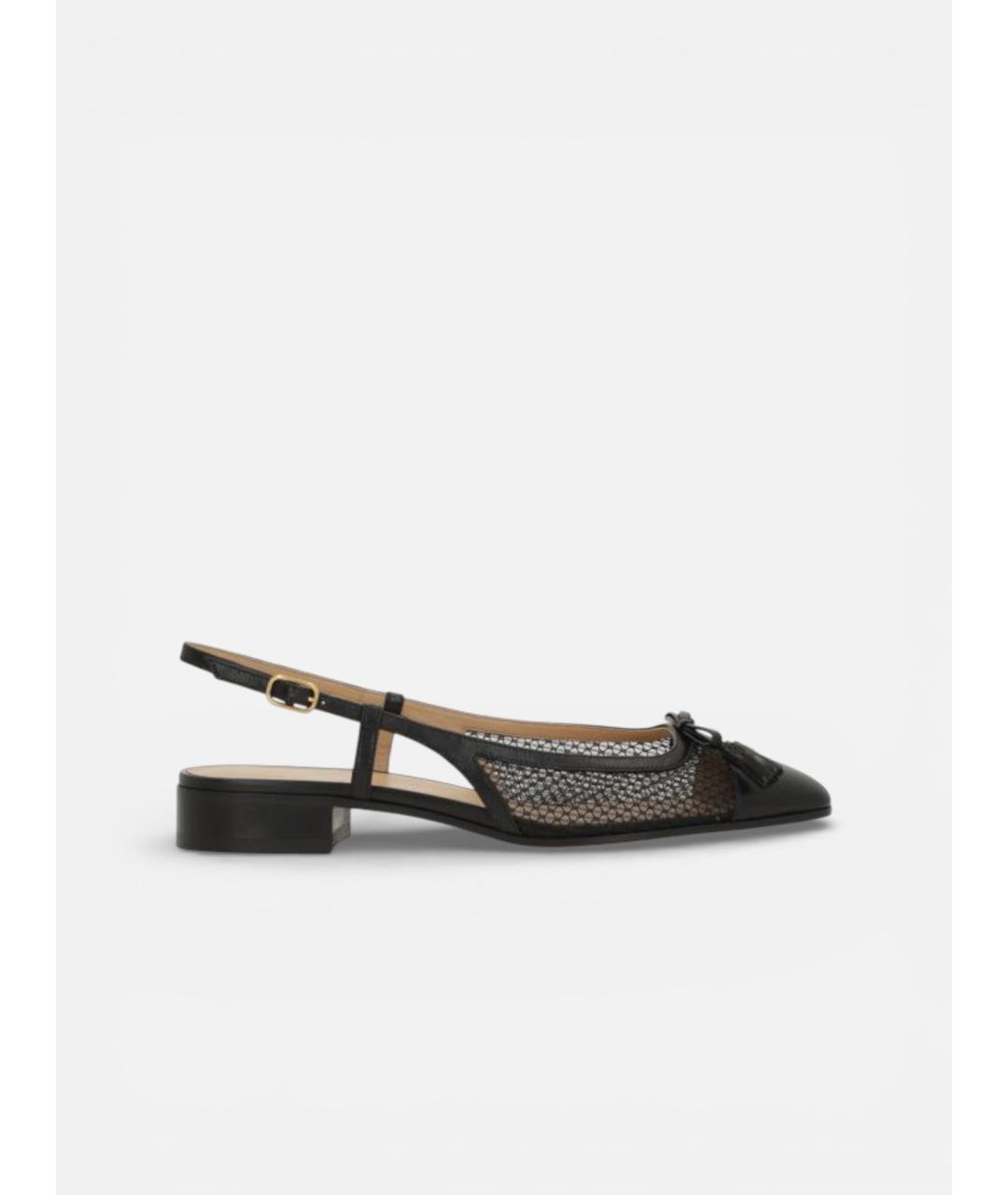 VALENTINO Черные кожаные балетки, фото 4