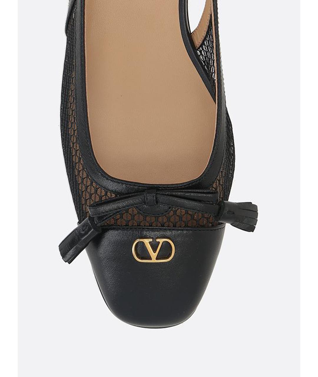VALENTINO Черные кожаные балетки, фото 3