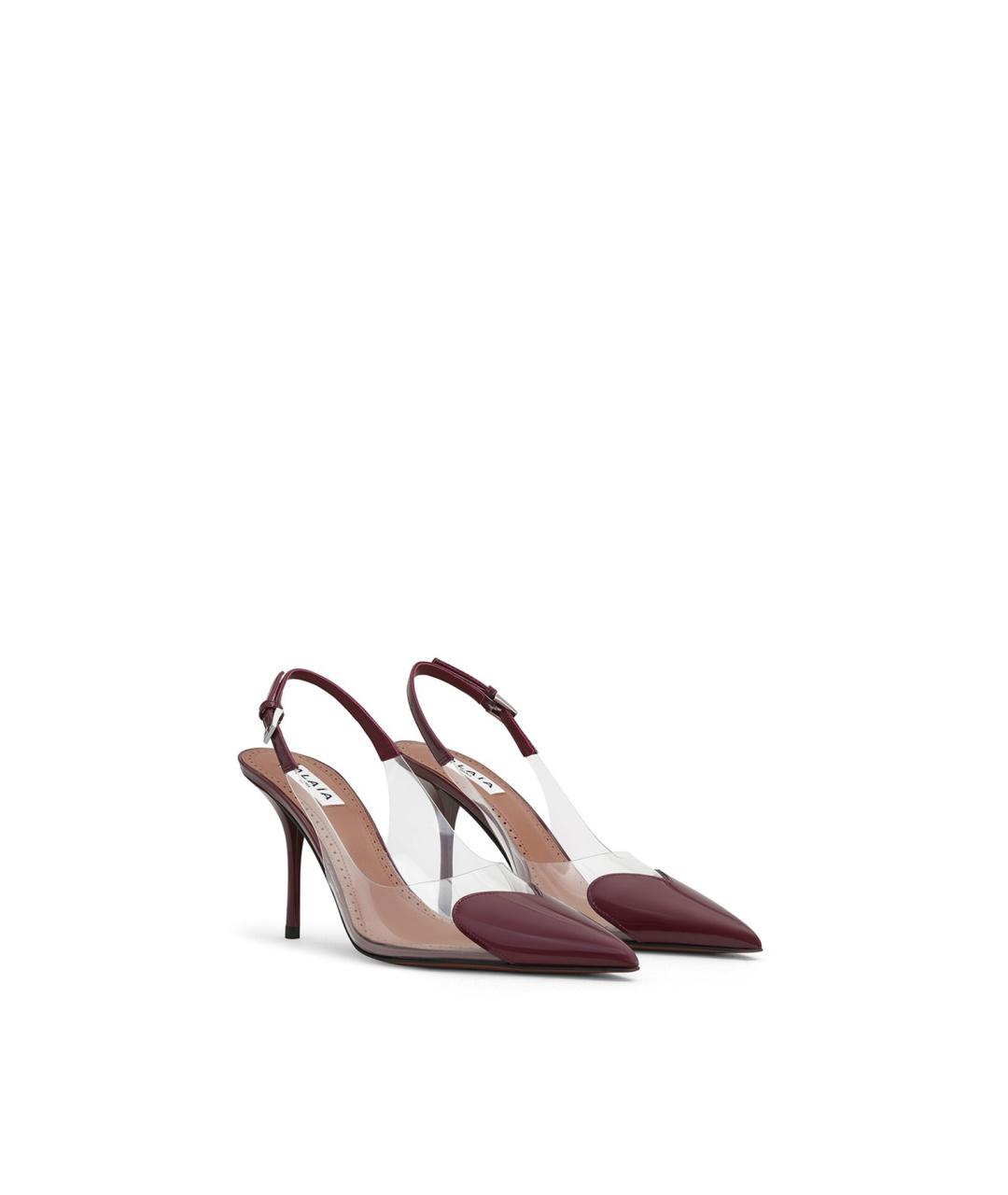 ALAIA Бордовые кожаные туфли, фото 3