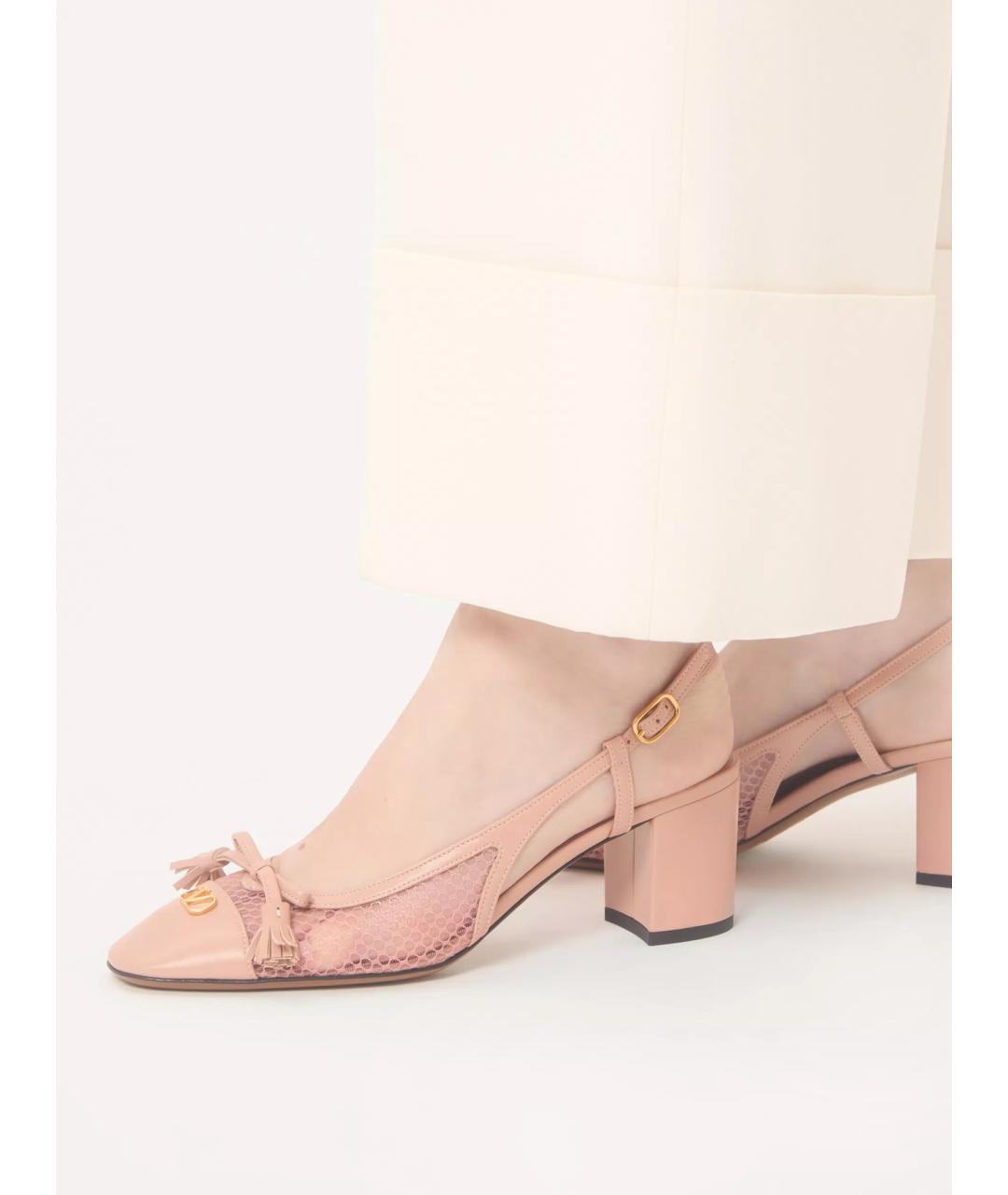 VALENTINO Розовые кожаные туфли, фото 2