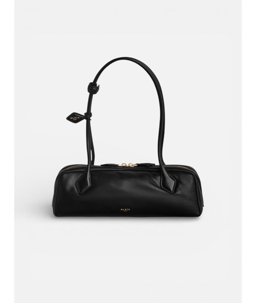 ALAIA Черная кожаная сумка через плечо, фото 4