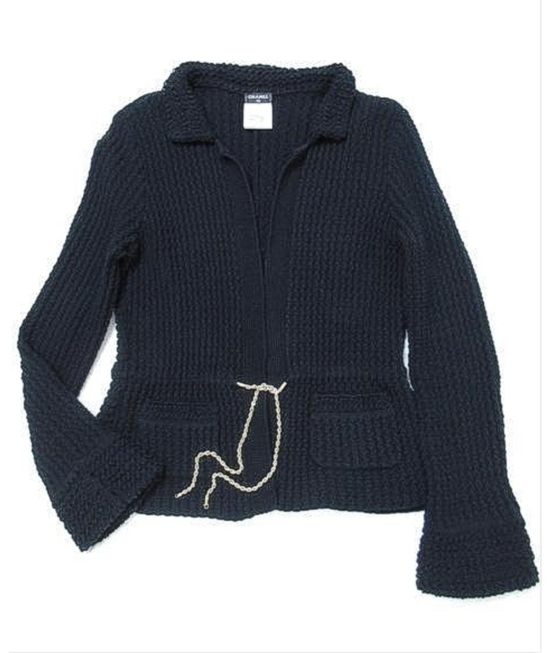 CHANEL Черный хлопковый жакет/пиджак, фото 10