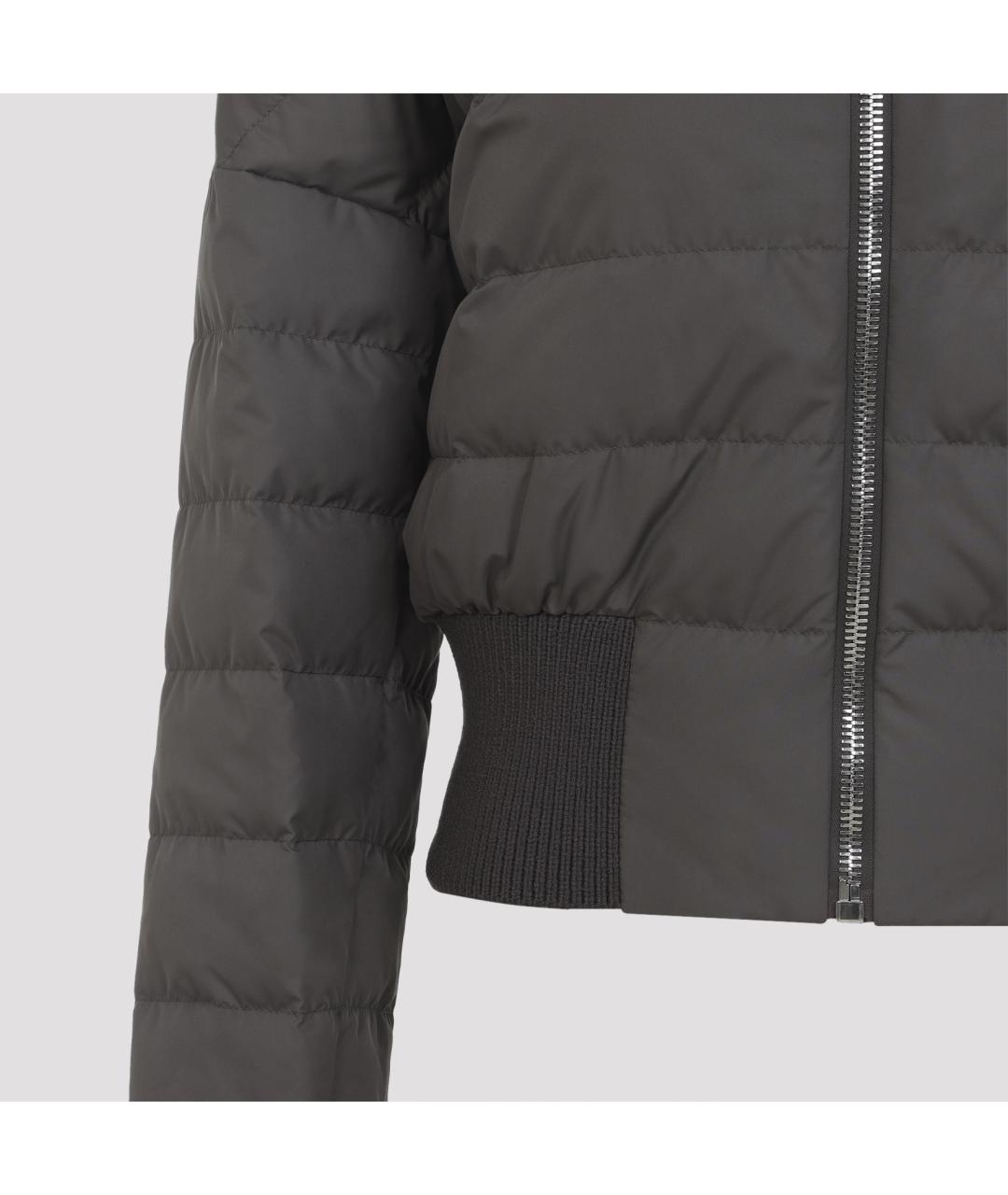 MONCLER Серый полиэстеровый жакет/пиджак, фото 4