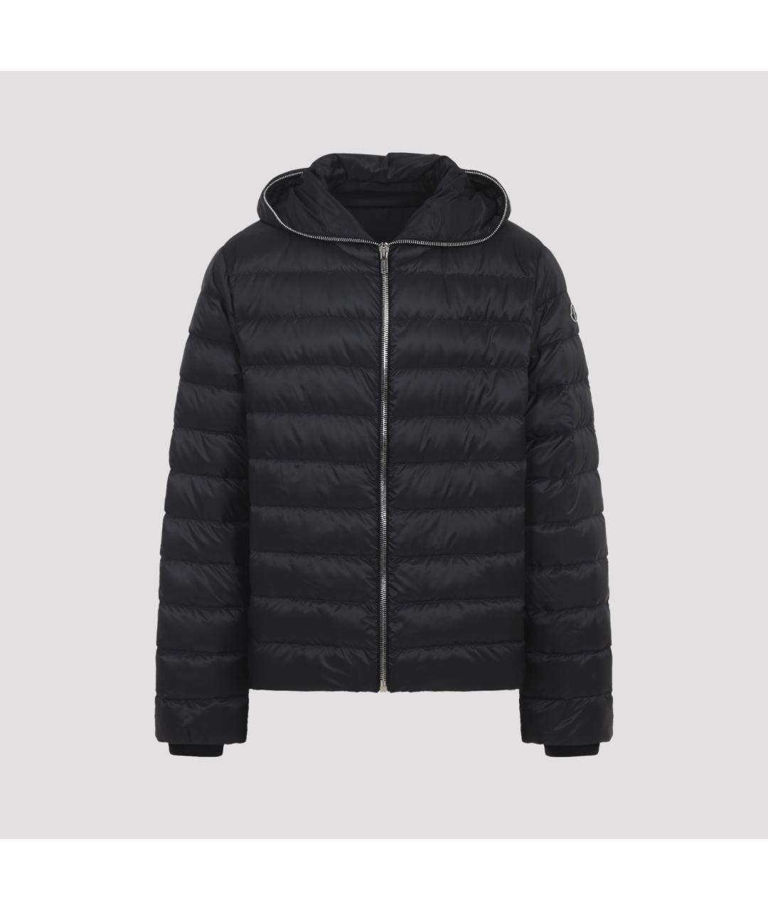 MONCLER Черный полиэстеровый пуховик, фото 2
