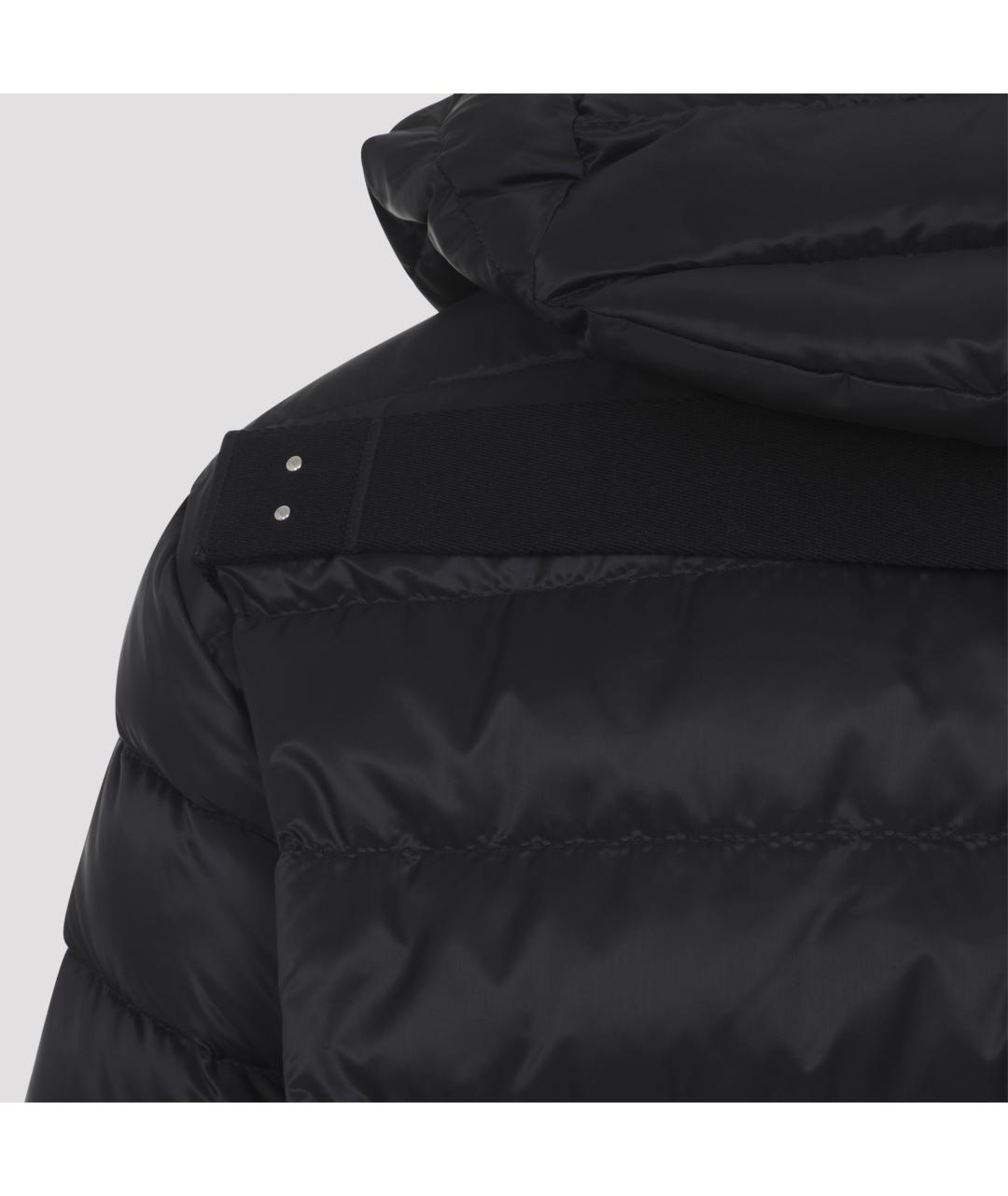 MONCLER Черный полиэстеровый пуховик, фото 5