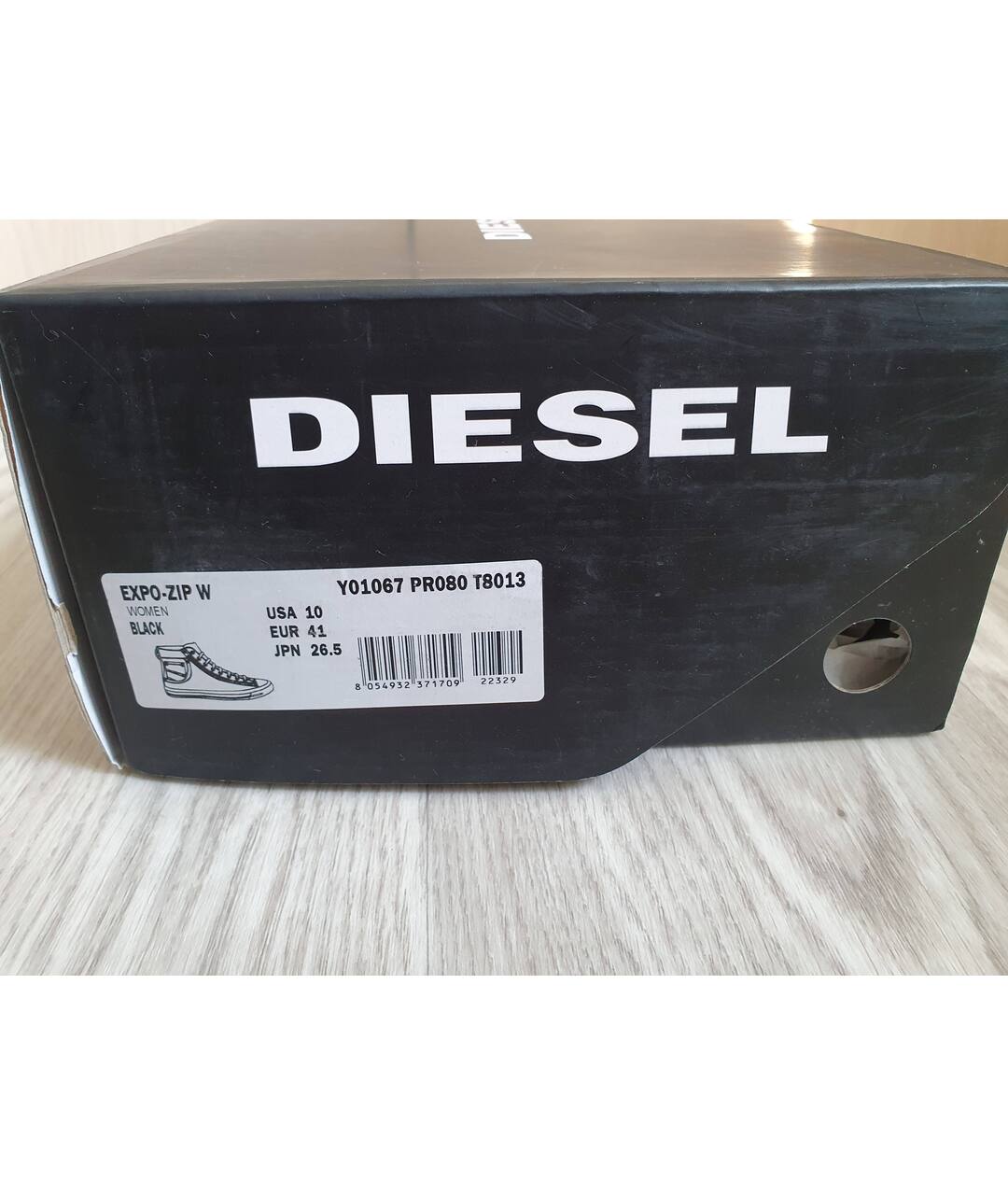 DIESEL Черные кожаные кеды, фото 6