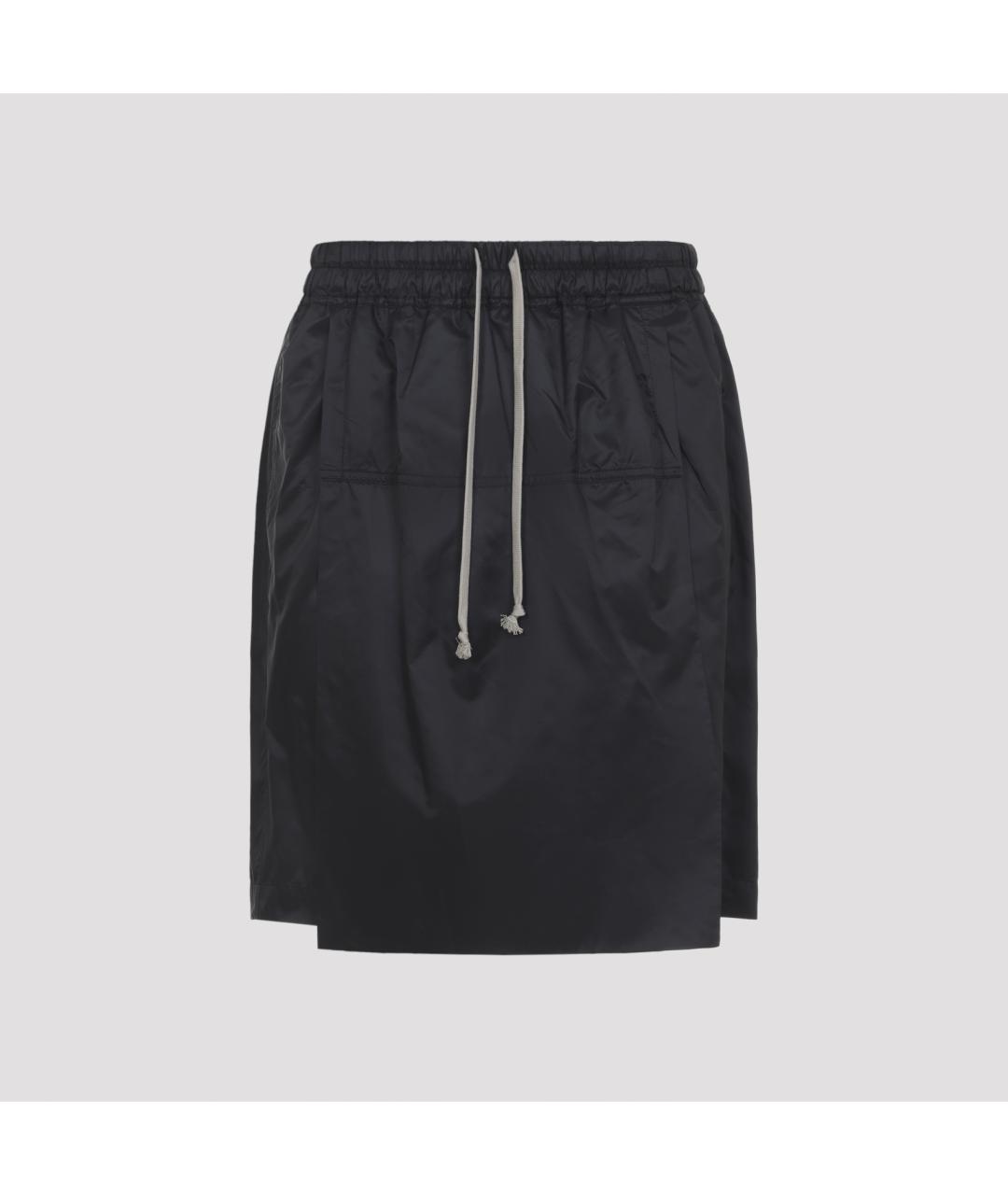 MONCLER Черная полиэстеровая юбка-шорты, фото 2