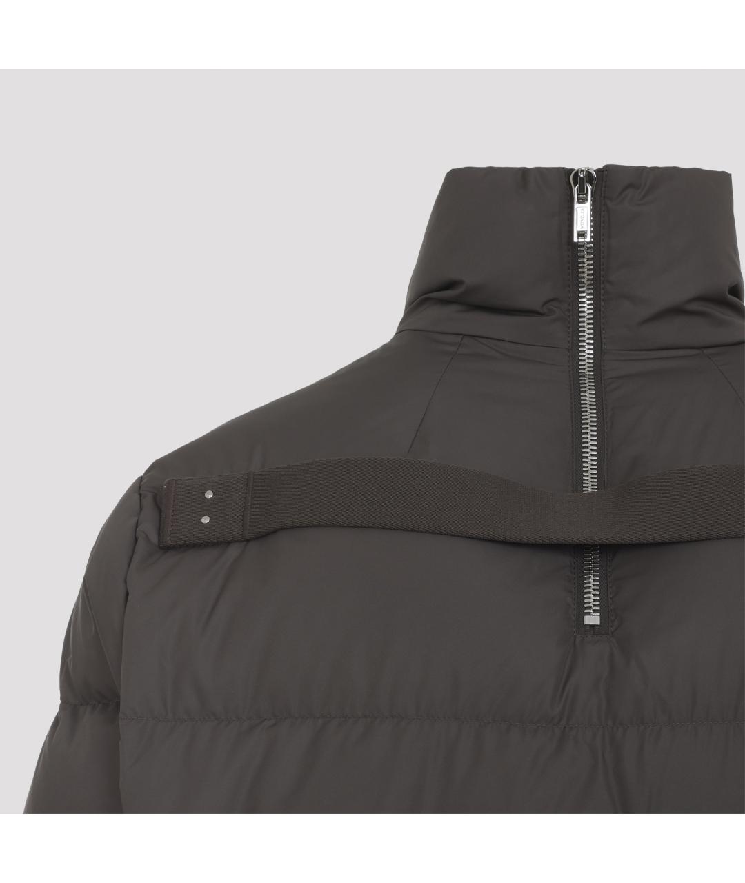 MONCLER Антрацитовый полиэстеровый пуховик, фото 5