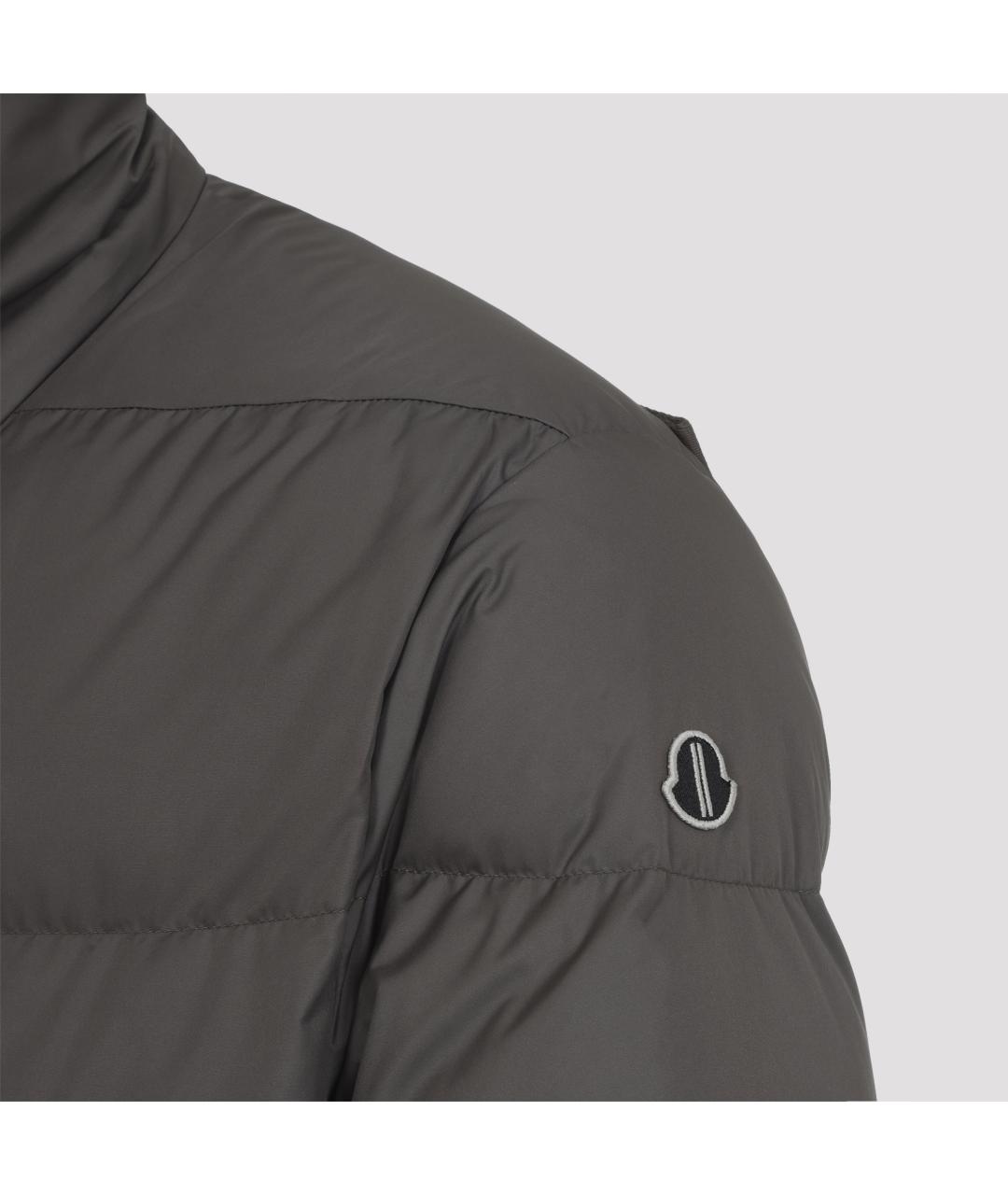MONCLER Антрацитовый полиэстеровый пуховик, фото 4