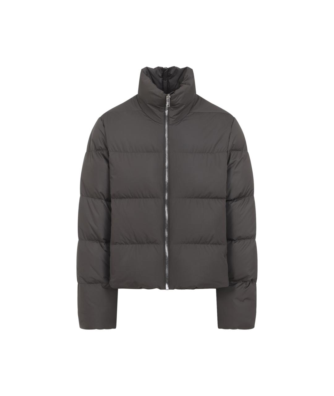 MONCLER Антрацитовый полиэстеровый пуховик, фото 1