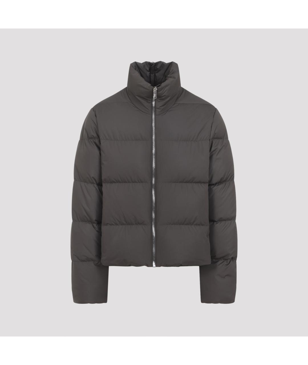 MONCLER Антрацитовый полиэстеровый пуховик, фото 2