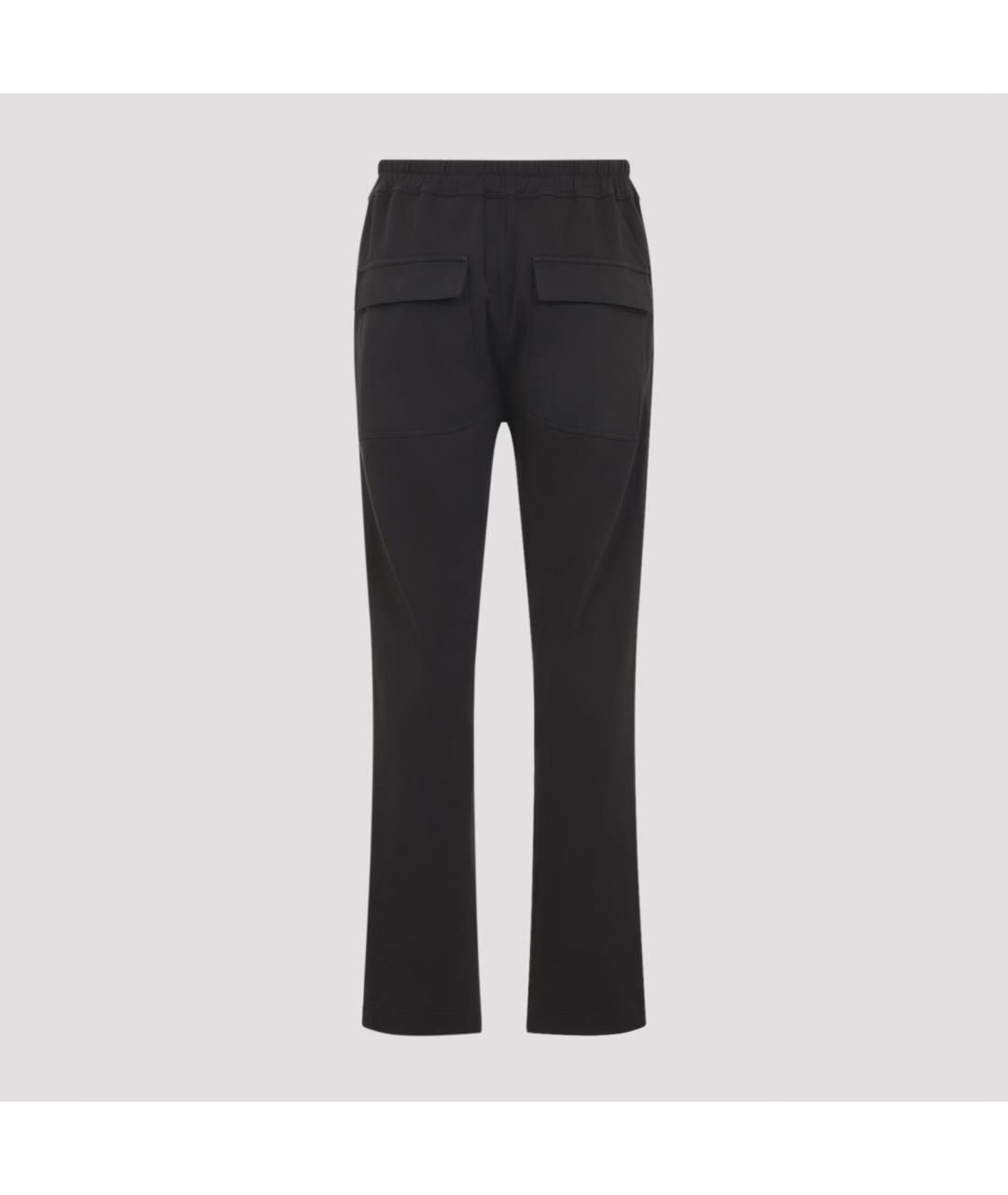 MONCLER Черные хлопковые повседневные брюки, фото 2