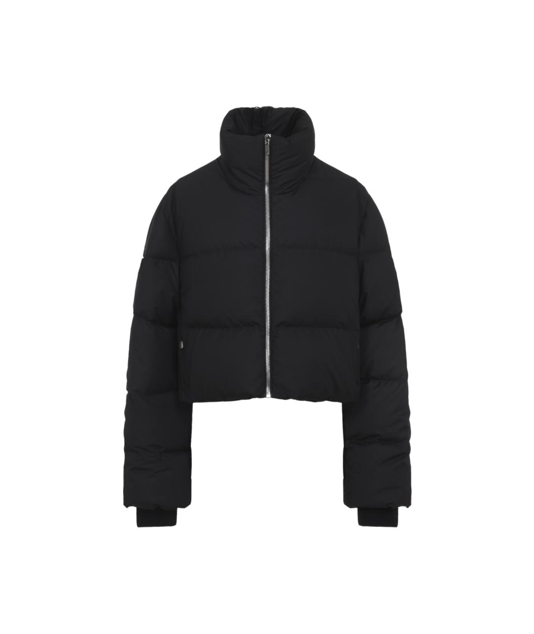 MONCLER Черный полиэстеровый пуховик, фото 1