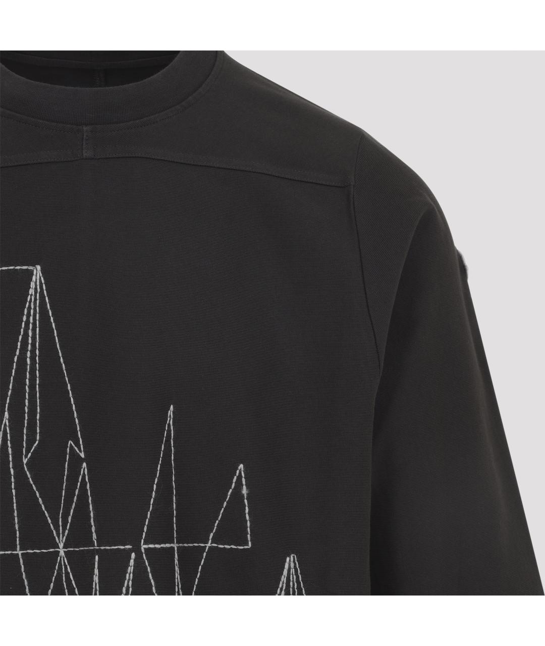 MONCLER Черная хлопковая футболка, фото 3