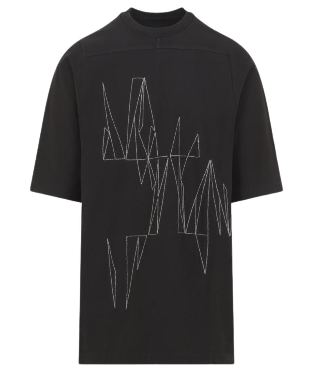 MONCLER Черная хлопковая футболка, фото 1