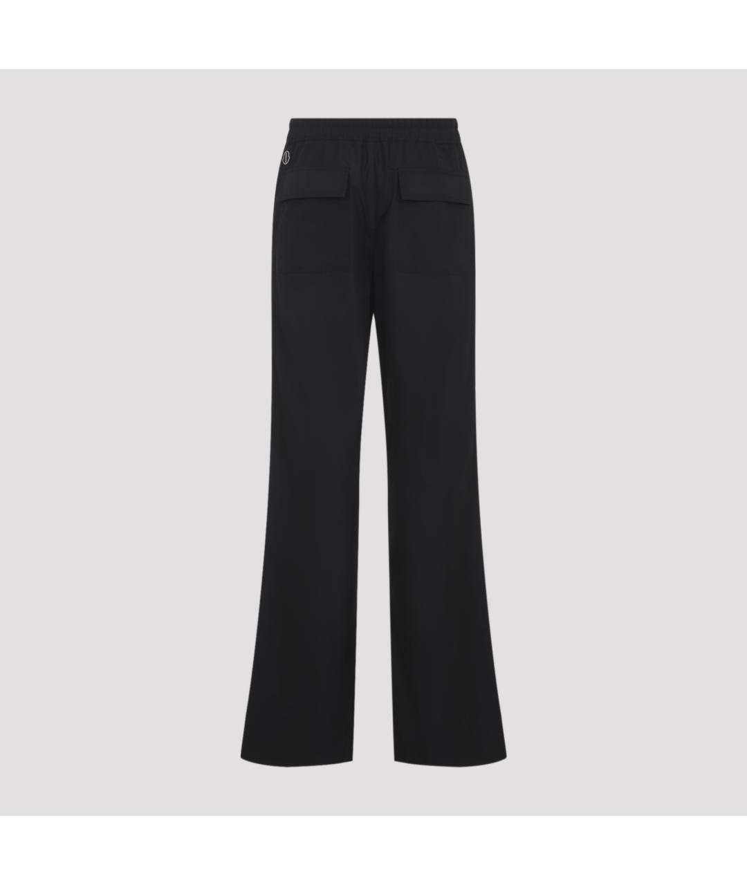 MONCLER Черные полиэстеровые повседневные брюки, фото 2