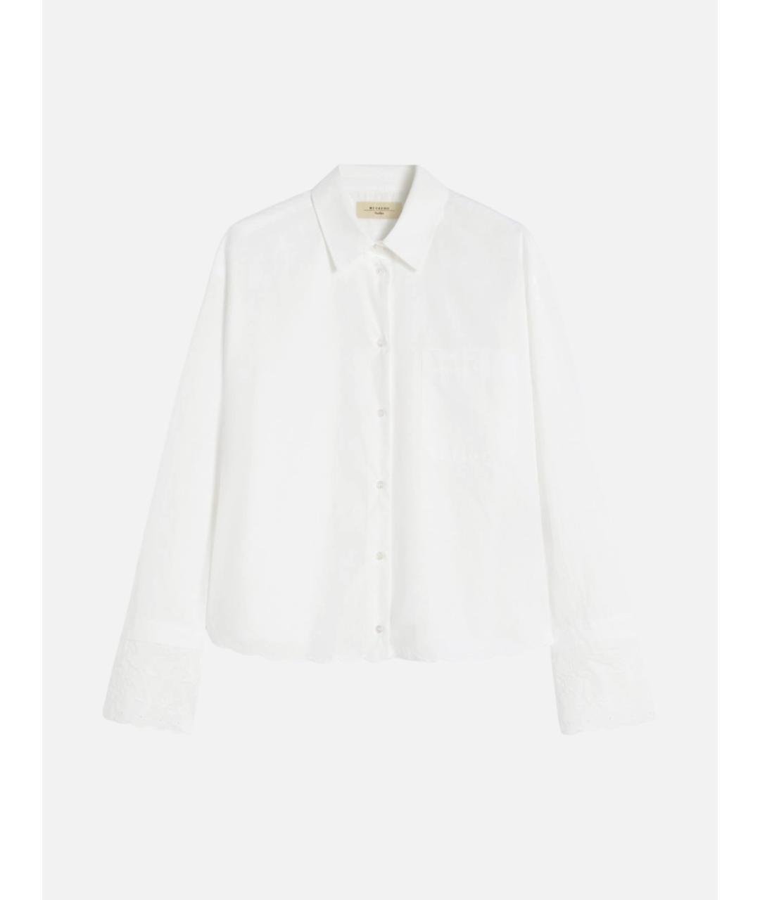 WEEKEND MAX MARA Белая хлопковая рубашка, фото 6