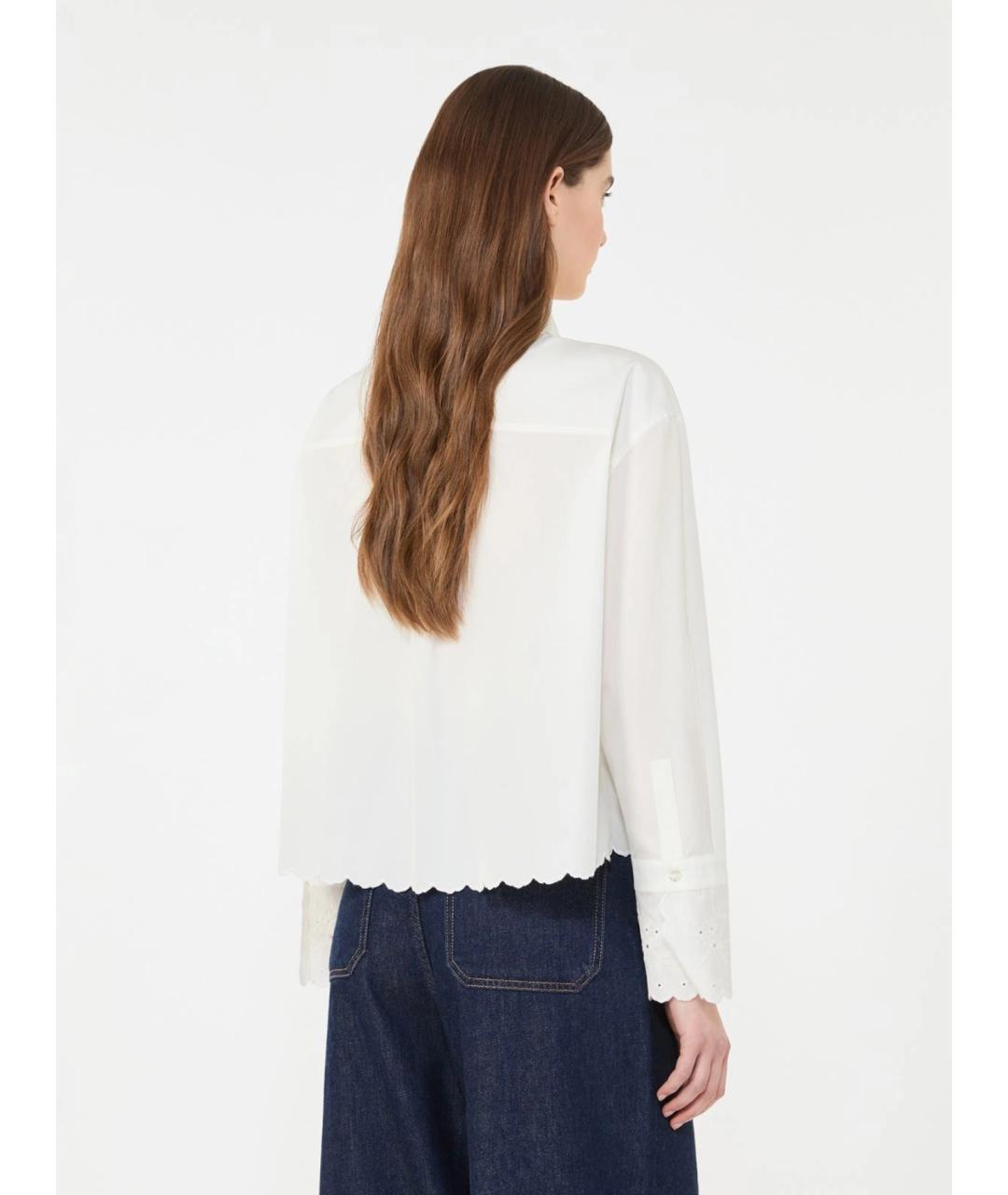 WEEKEND MAX MARA Белая хлопковая рубашка, фото 3