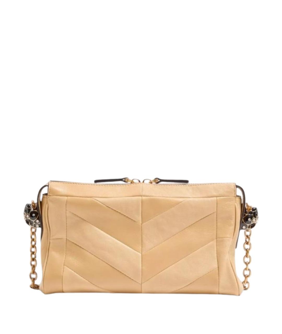VALENTINO Бежевая кожаная сумка через плечо, фото 1