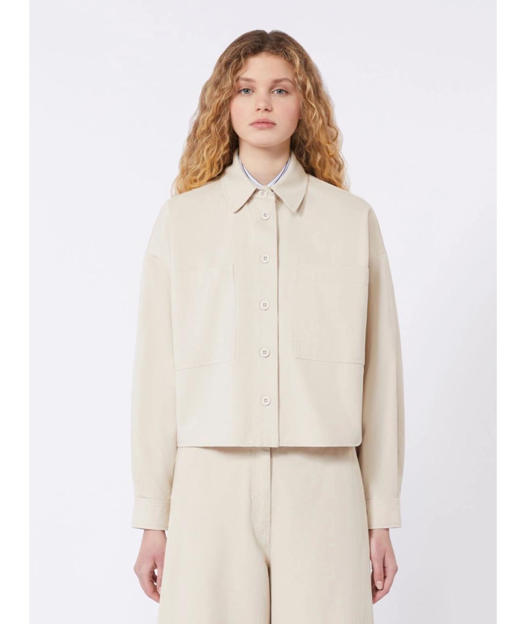 WEEKEND MAX MARA Бежевая хлопковая куртка, фото 3