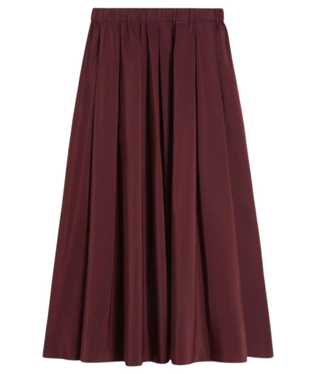 WEEKEND MAX MARA Бордовая полиэстеровая юбка миди, фото 1