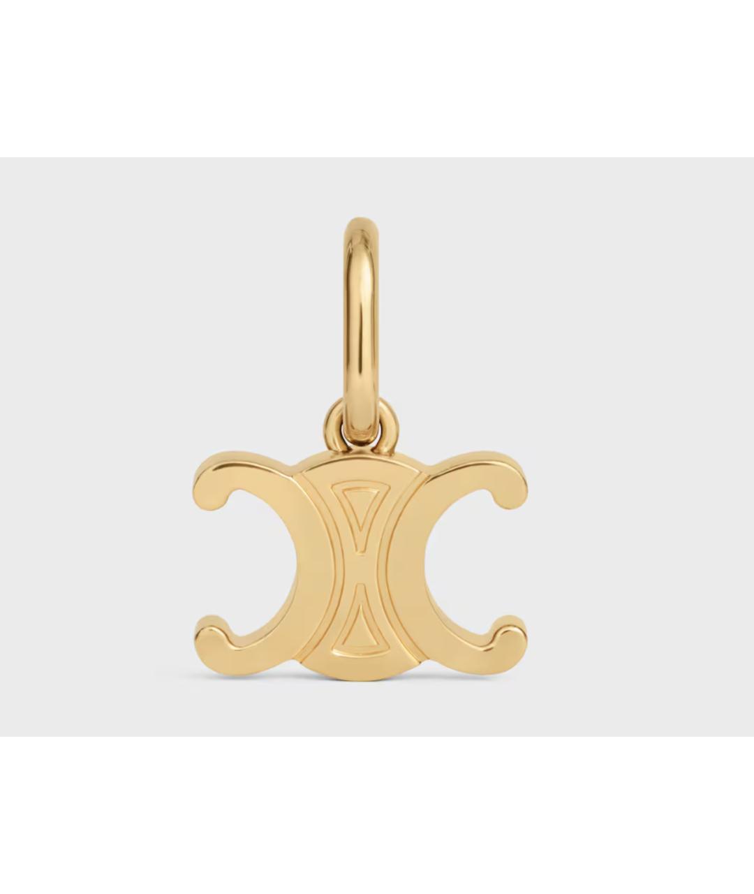CELINE Золотая латунная подвеска, фото 5