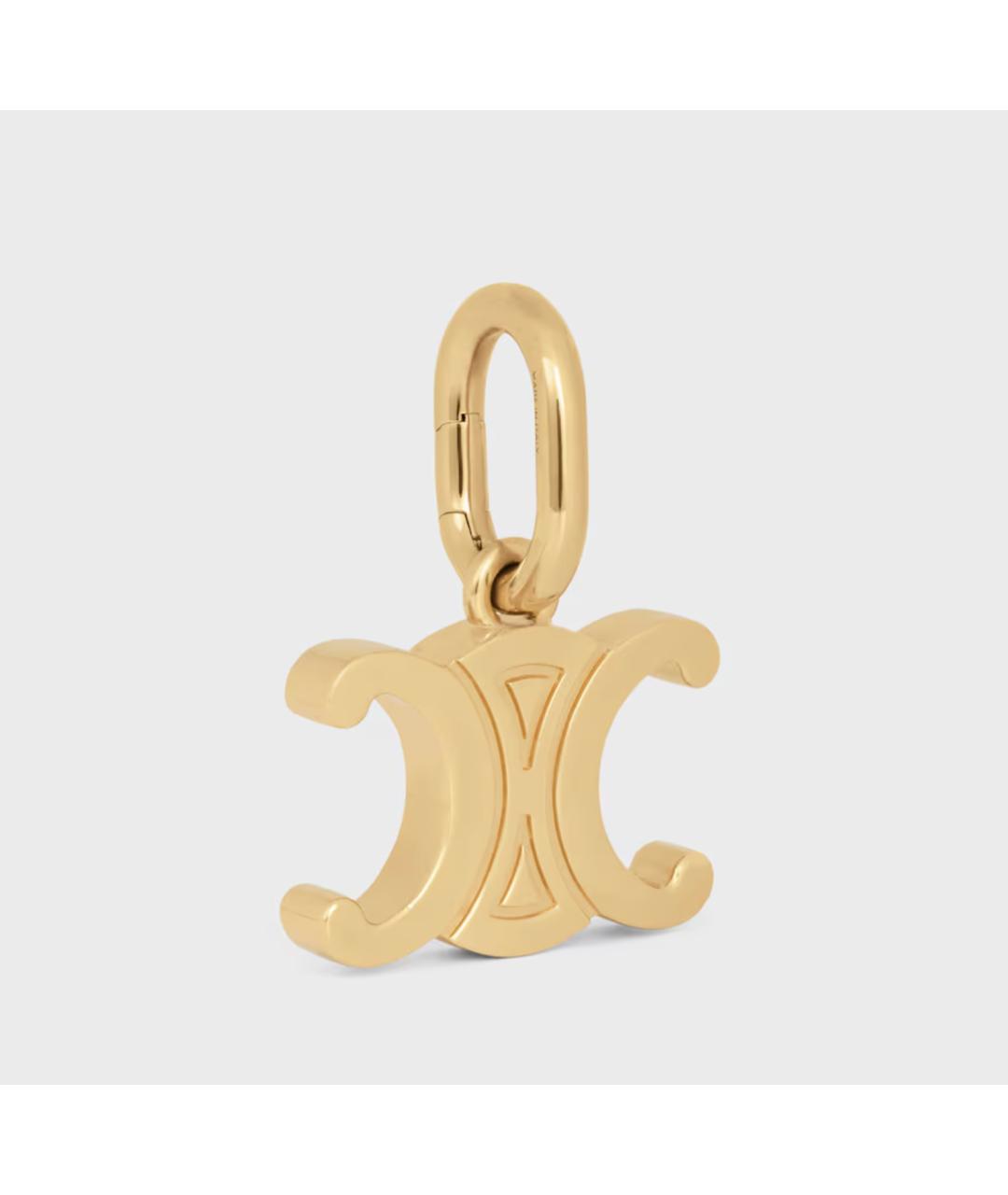 CELINE Золотая латунная подвеска, фото 3