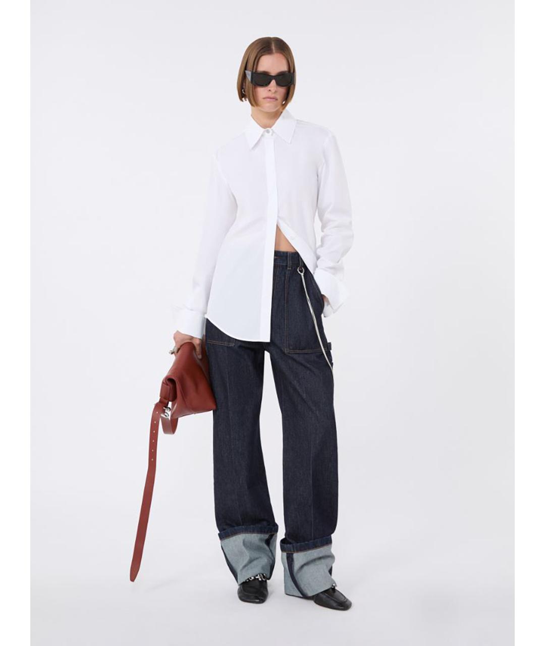 SPORTMAX Белая хлопковая рубашка, фото 2