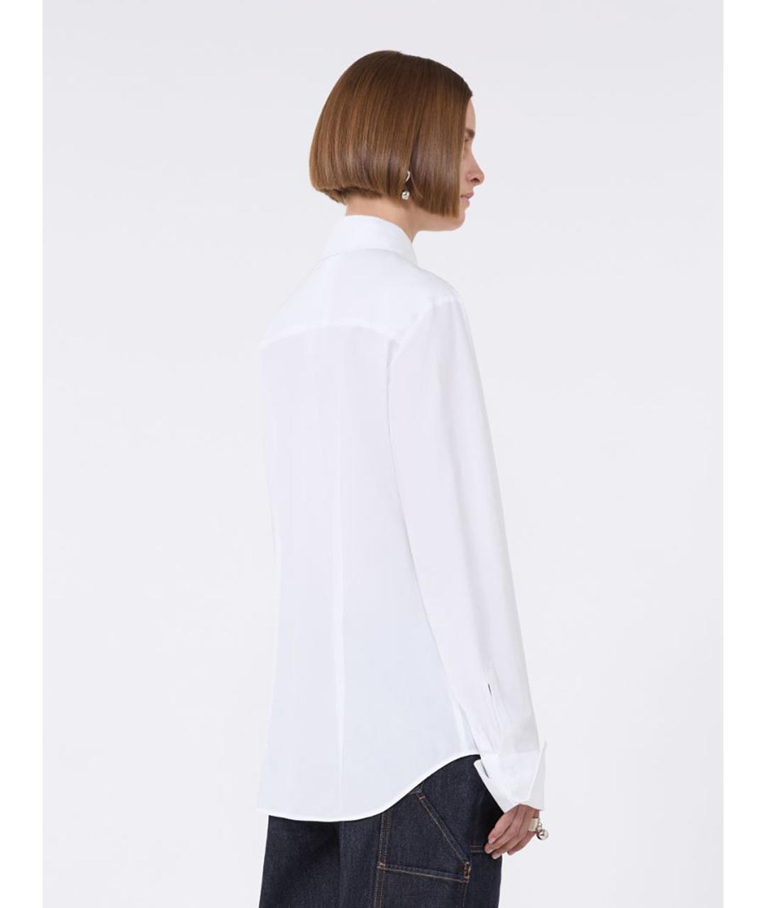 SPORTMAX Белая хлопковая рубашка, фото 4