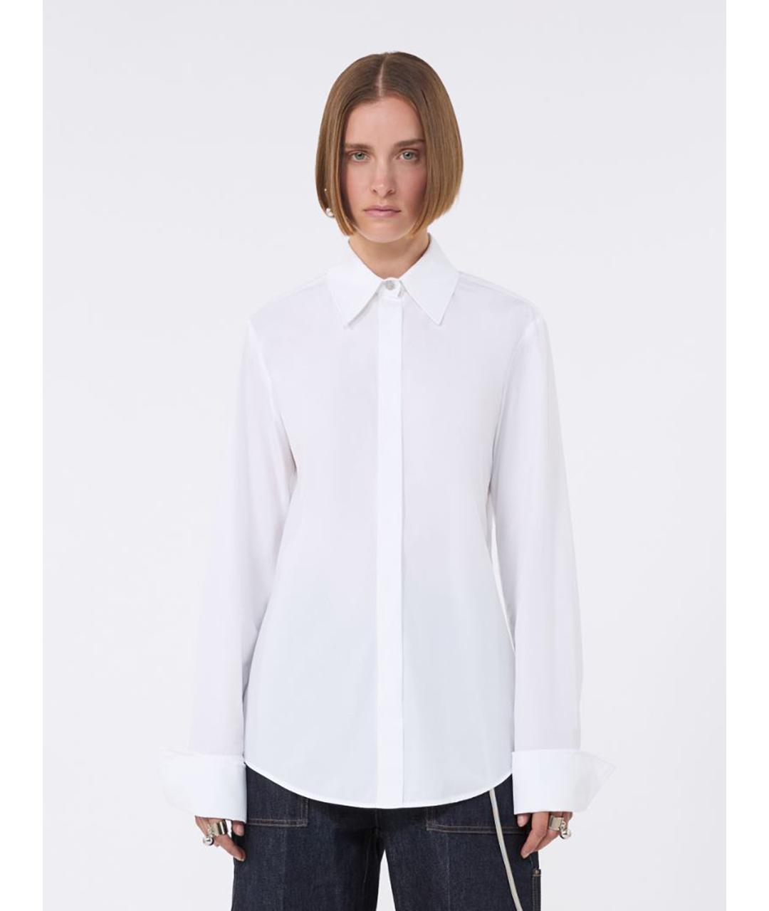 SPORTMAX Белая хлопковая рубашка, фото 3