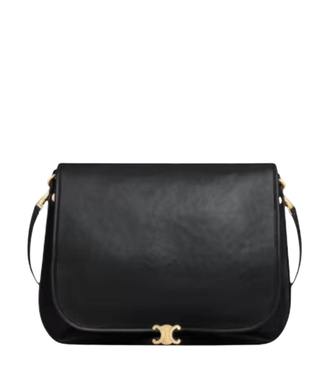 CELINE Черная кожаная сумка через плечо, фото 1