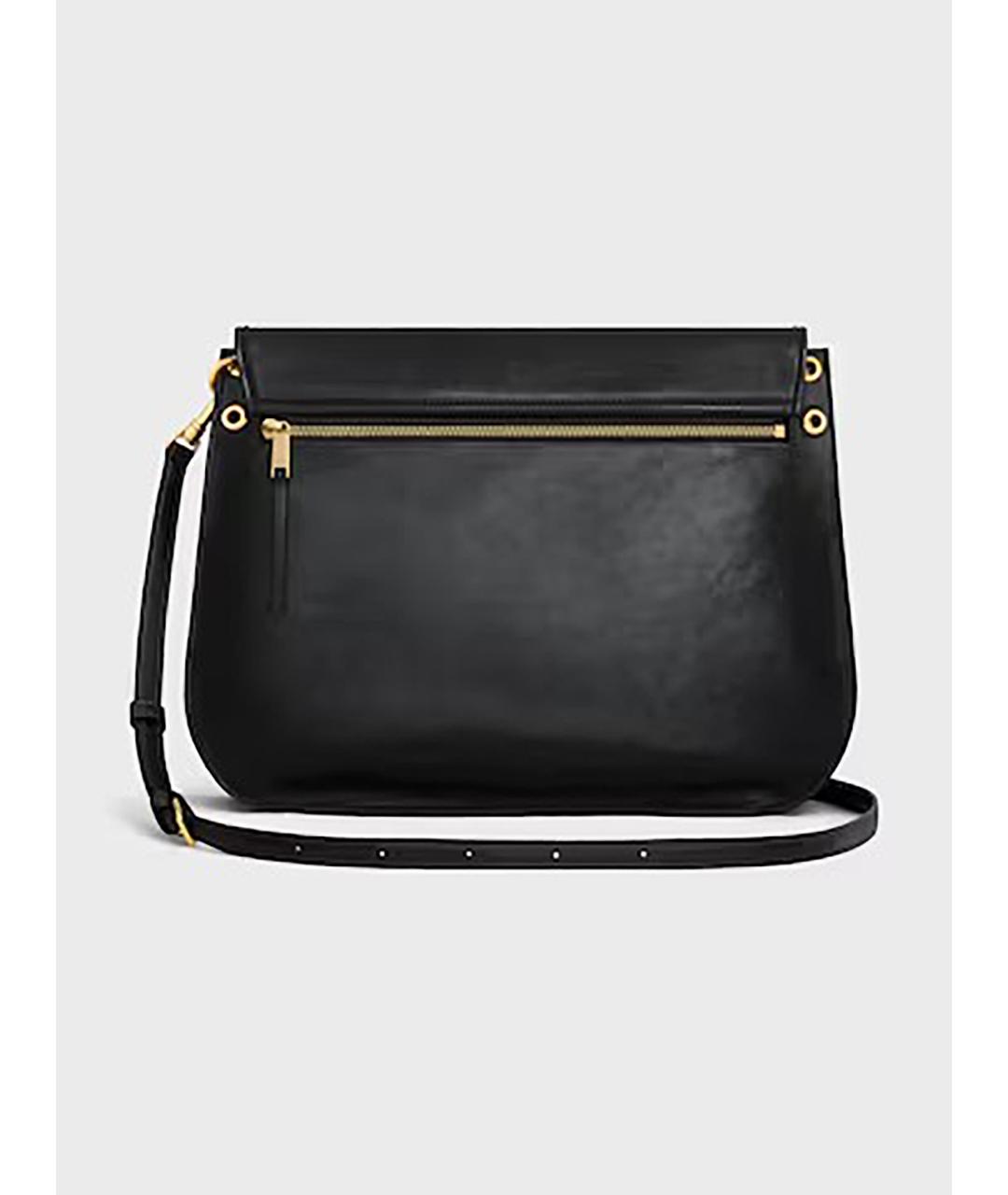 CELINE Черная кожаная сумка через плечо, фото 3