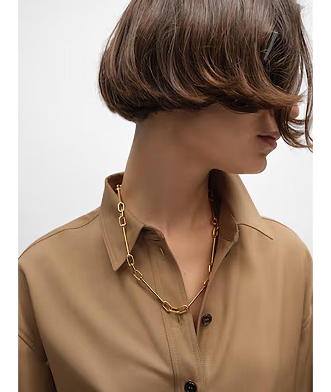 CELINE Золотое латунное колье, фото 2