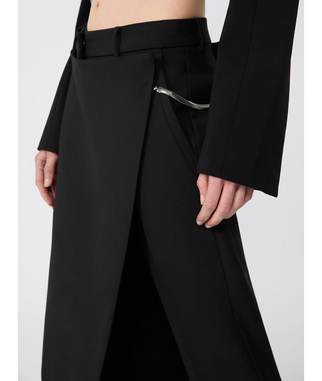 SPORTMAX Черные полиэстеровые брюки широкие, фото 5