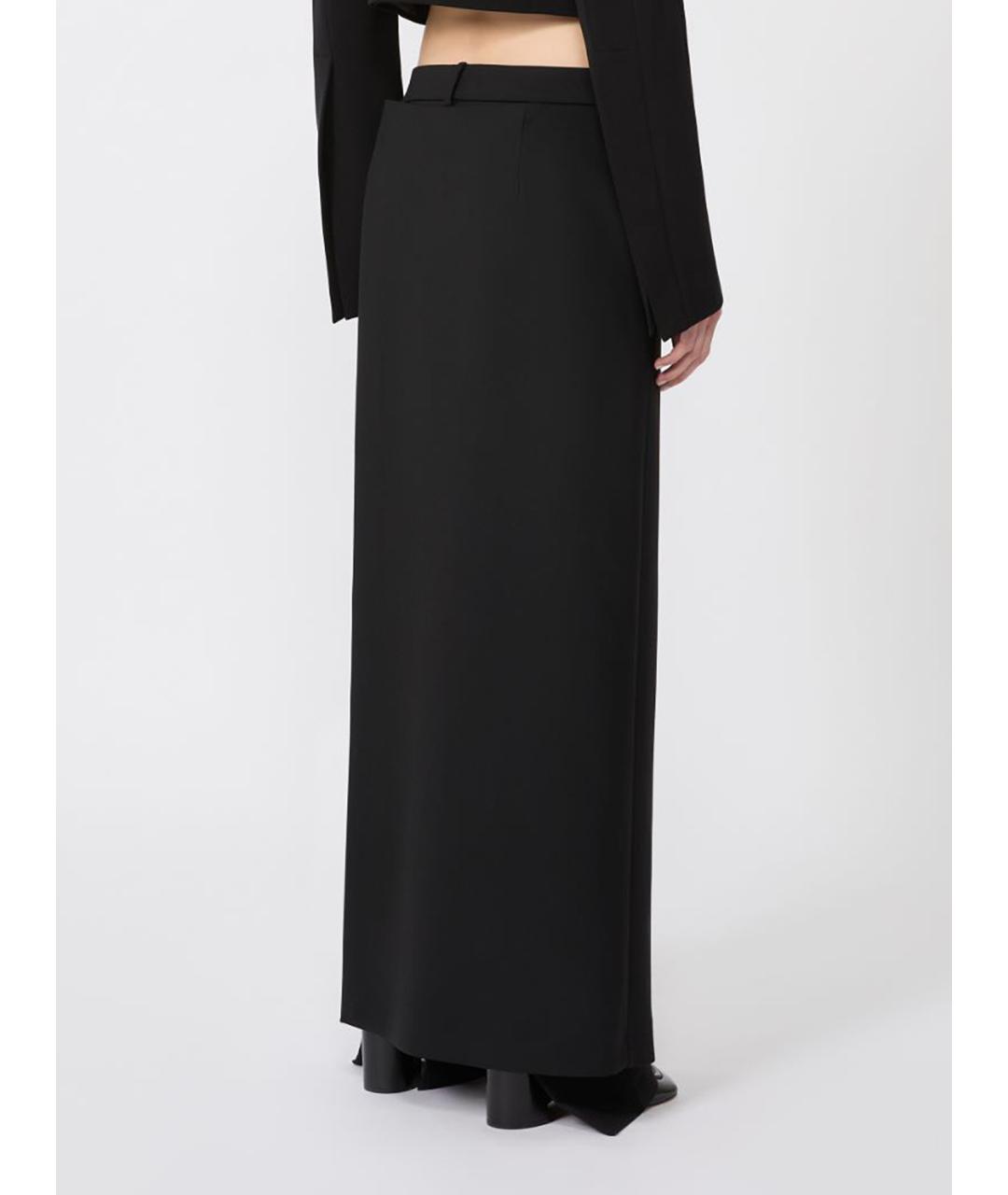 SPORTMAX Черные полиэстеровые брюки широкие, фото 4