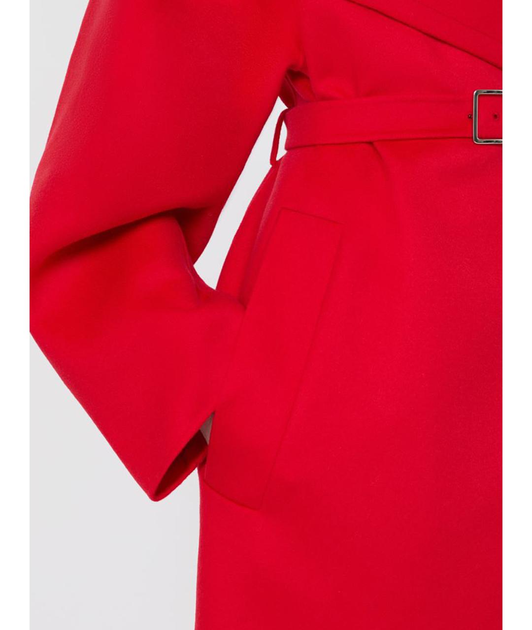 SPORTMAX Красное шерстяное пальто, фото 4