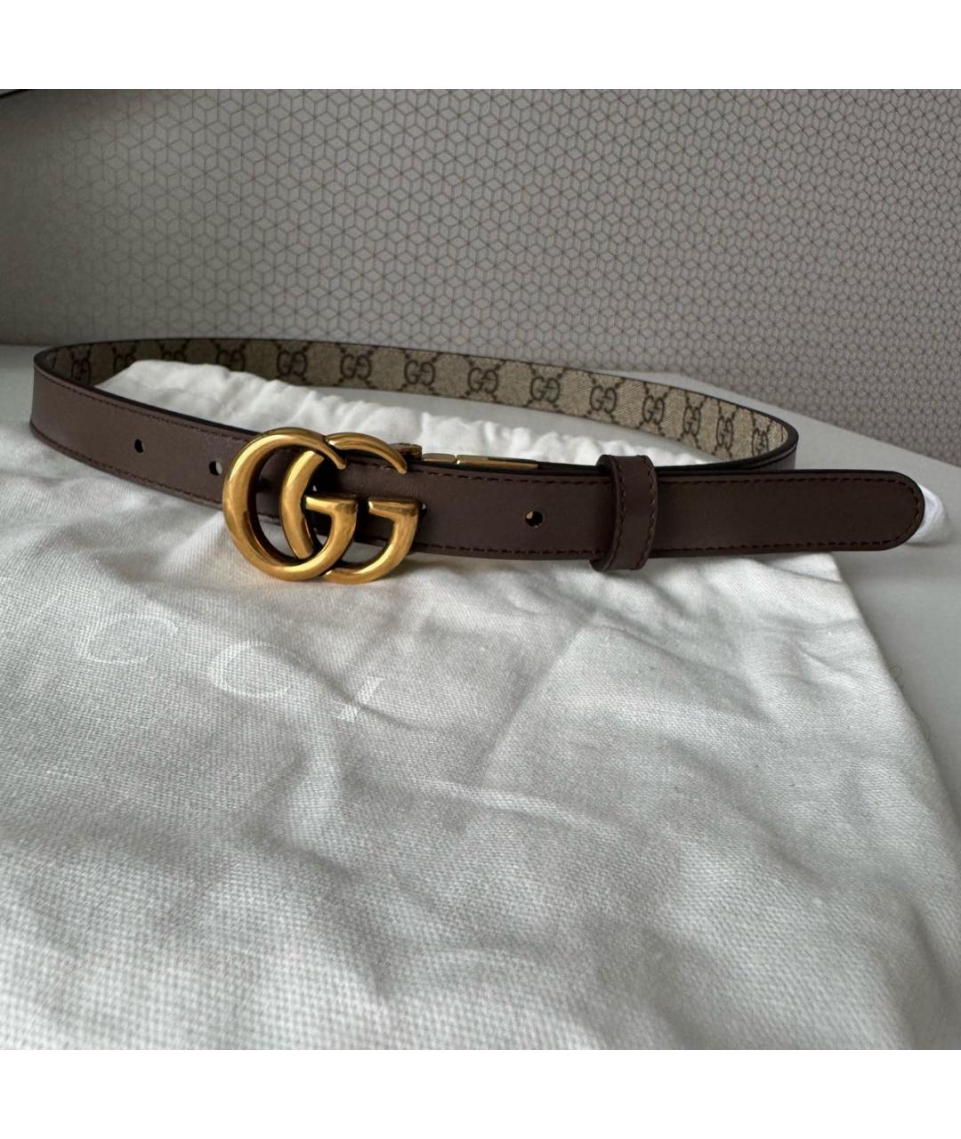 GUCCI Коричневый кожаный ремень, фото 5