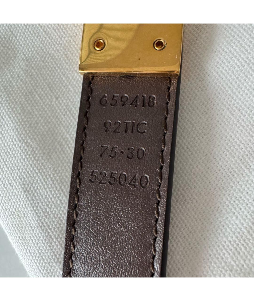 GUCCI Коричневый кожаный ремень, фото 7