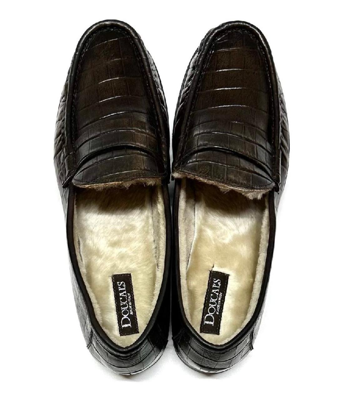 DOUCAL'S Коричневые кожаные мокасины, фото 3