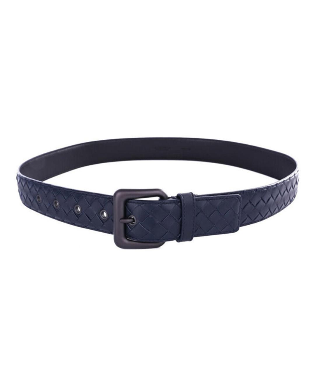BOTTEGA VENETA Синий кожаный ремень, фото 5